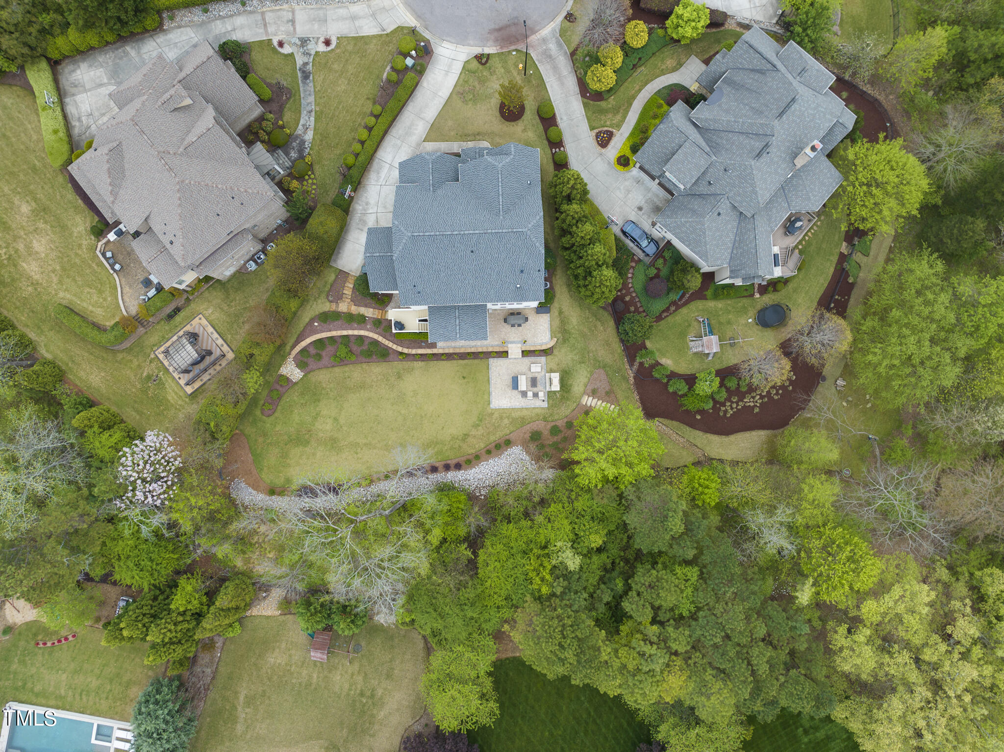 5320 Pomfret Point Raleigh, NC 27612 - Photo 46 of 52 an aerial view of residential house with outdoor space and swimming pool