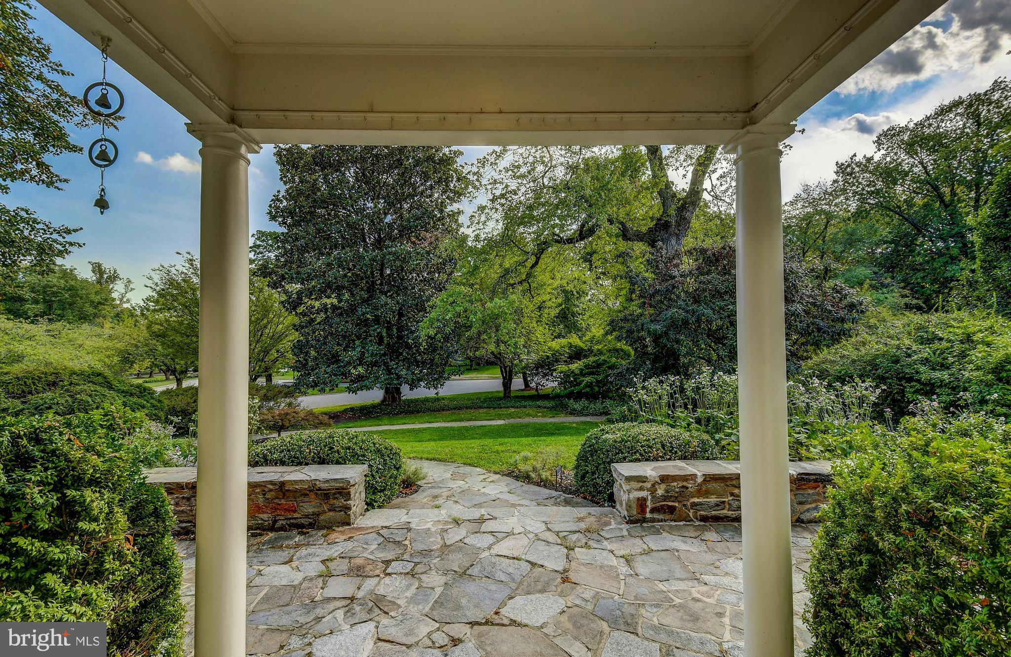 216 St Dunstans Road Baltimore, MD 21212 - Photo 6 of 47 View out to stone patio and private front yard