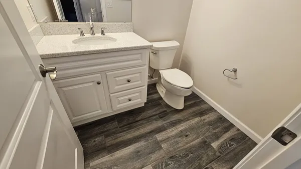 a bathroom with a sink and a toilet