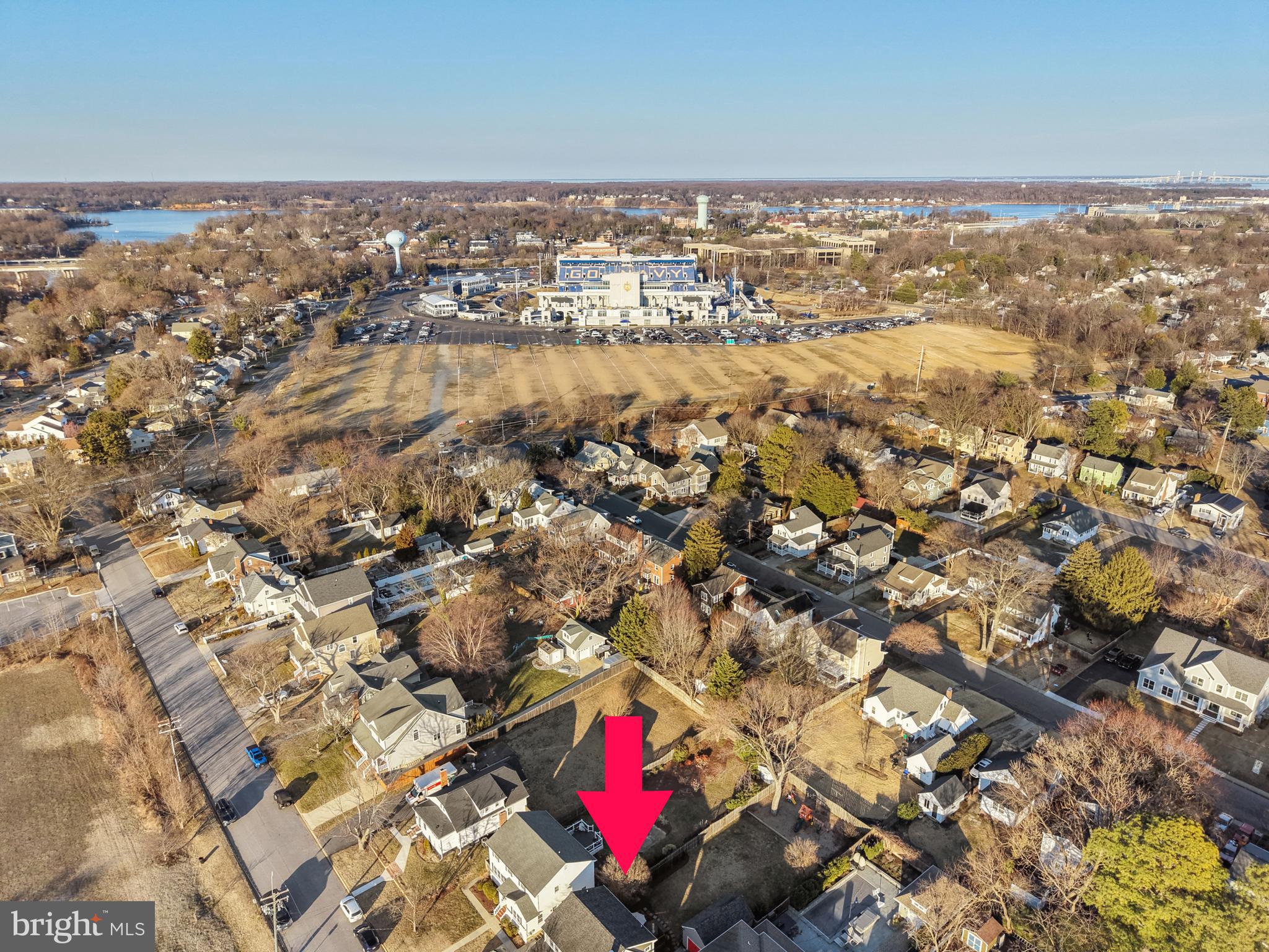 304 Locust Avenue Annapolis, MD 21401 - Photo 47 of 58 an aerial view of residential houses with outdoor space and trees