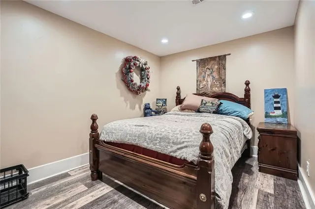 a view of a yard with yellow plants