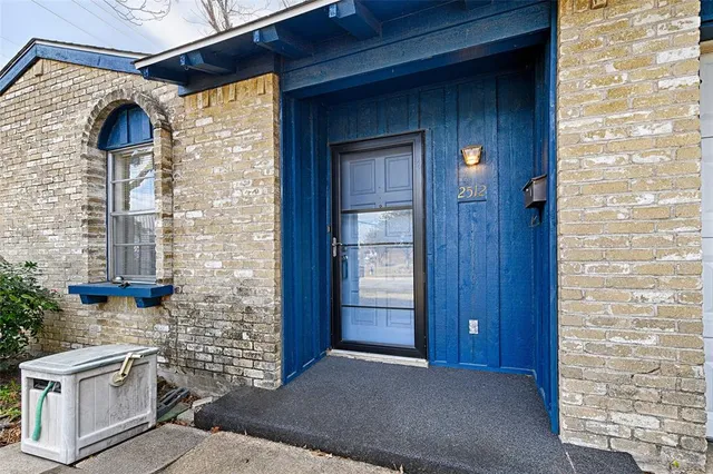 a view of front door of house