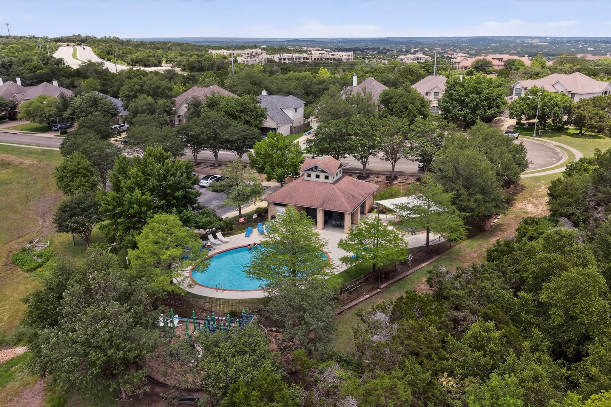 8617 Cobblestone Austin, TX 78735 - Photo 39 of 39 an aerial view of a house with a garden