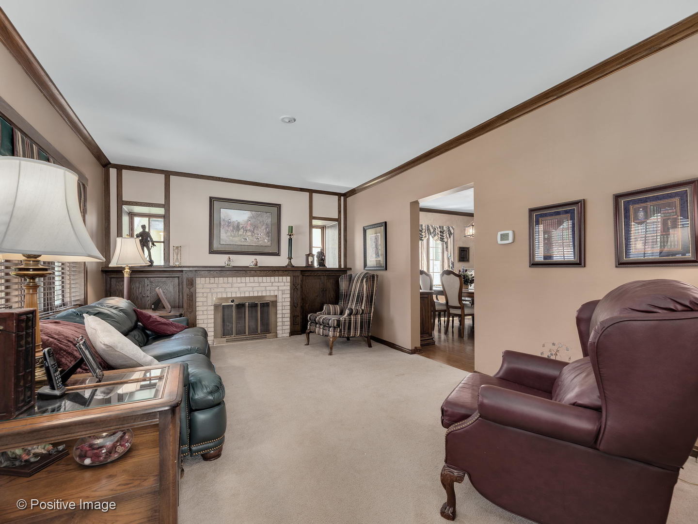 276 Blackhawk Road Riverside, IL 60546 - Photo 4 of 18 a living room with furniture a fireplace and a flat screen tv