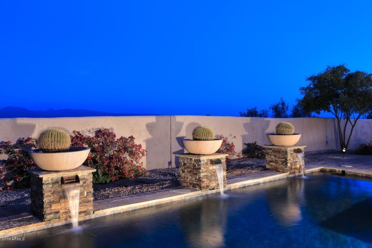 17040 Baker Road Rio Verde, AZ 85263 - Photo 59 of 63 Night-Pool Water Feature