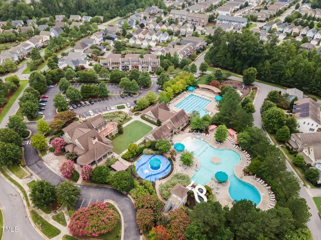 an aerial view of residential house with outdoor space