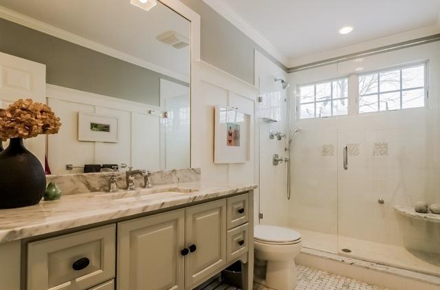 8 Nearwater Road Rowayton, CT 06853 - Photo 18 of 26 a bathroom with a granite countertop sink toilet and shower