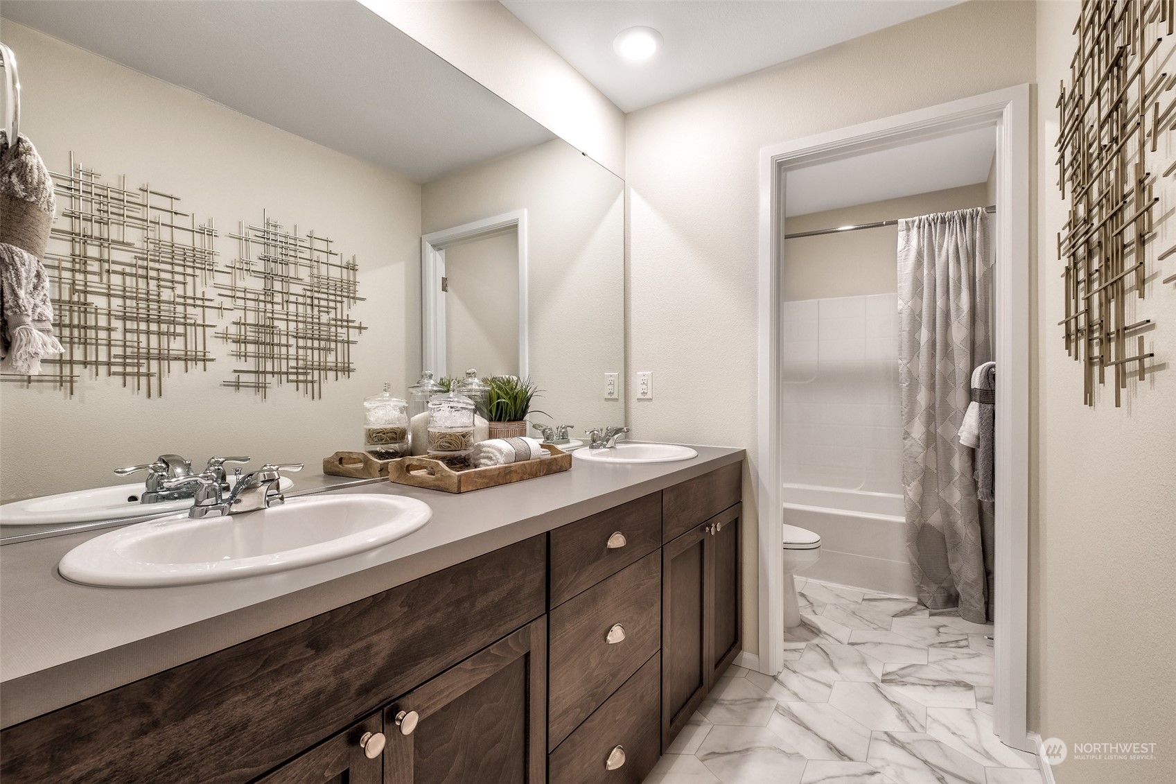 1607 Sultan Basin Road, Unit 1167 Sultan, WA 98294 - Photo 12 of 18 a bathroom with a double vanity sink mirror and double