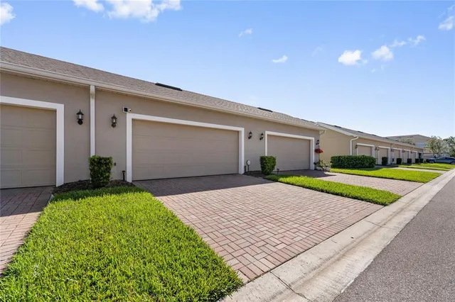 a view of outdoor space yard and garage