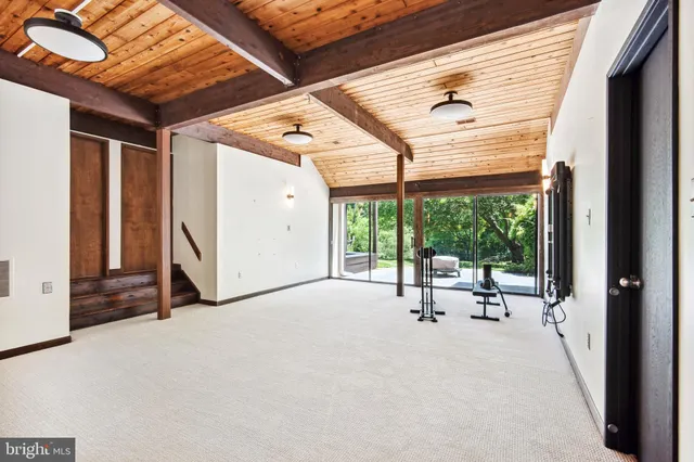 a view of living room with porch and furniture