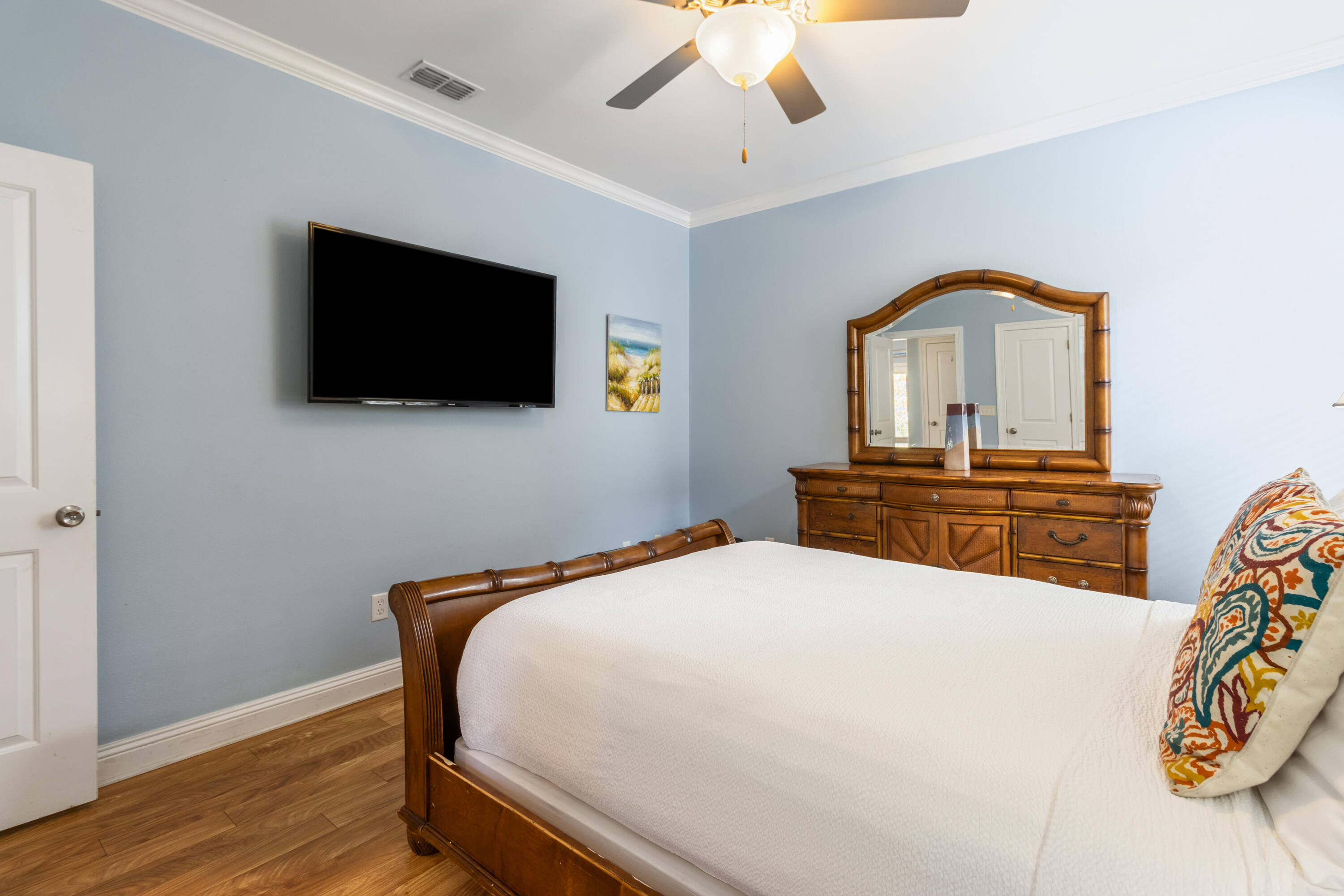 235 Kono Way Destin, FL 32541 - Photo 27 of 42 a bedroom with a bed and a flat screen tv