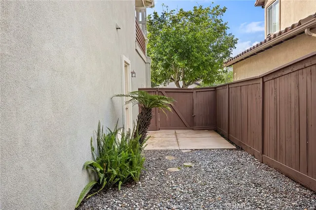 a view of a backyard with plants