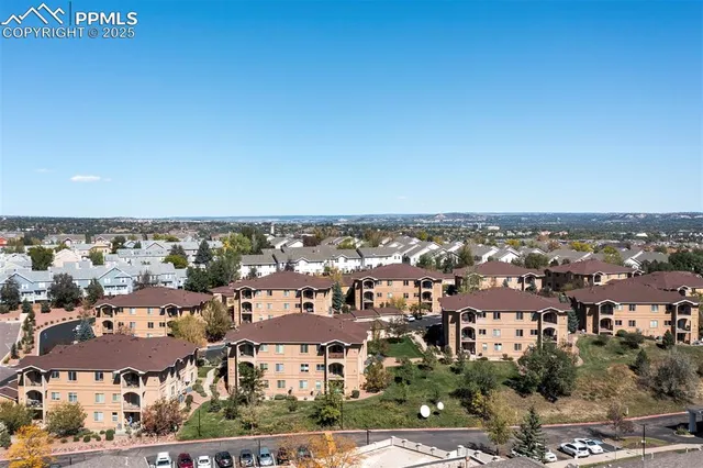 an aerial view of multiple house