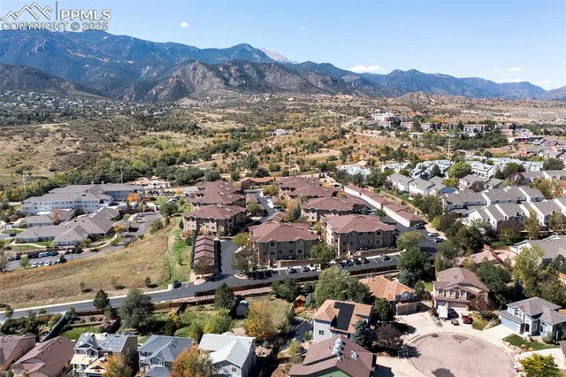 an aerial view of a city