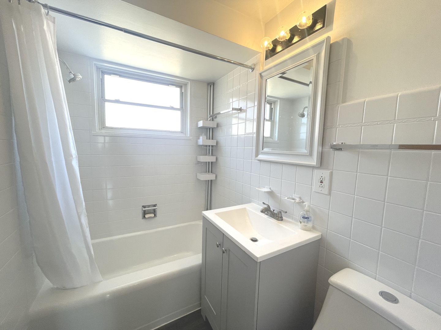 Undisclosed Address Oak Park, IL 60302 - Photo 6 of 15 a bathroom with a sink a toilet and shower