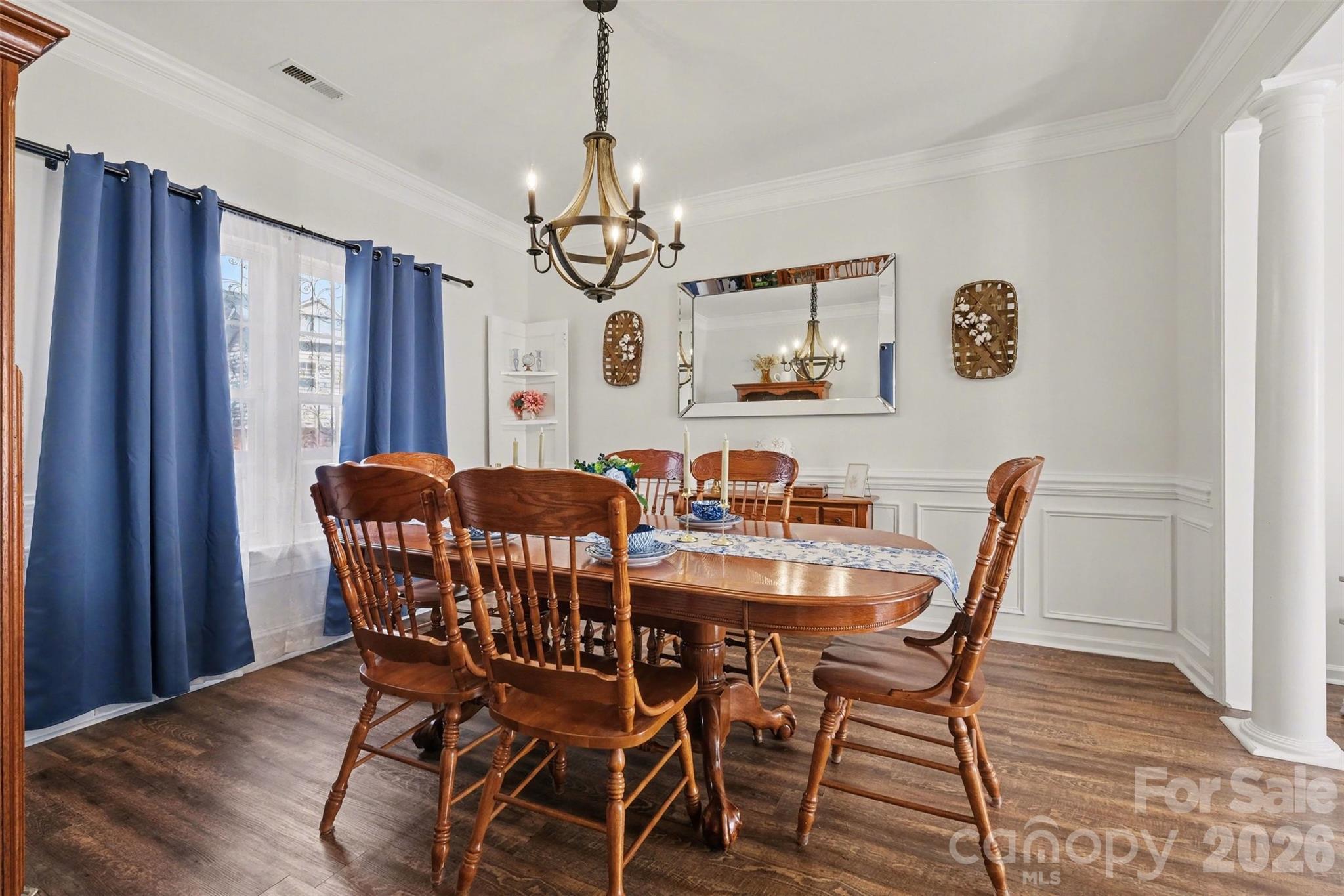 523 Whitehead Court Fort Mill, SC 29708 - Photo 19 of 48 a view of a dining room with furniture window and wooden floor