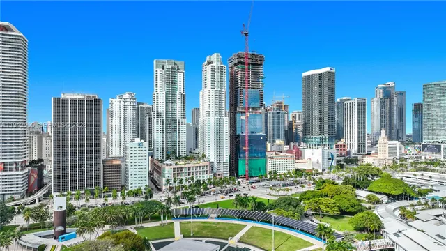 a view of lake with city