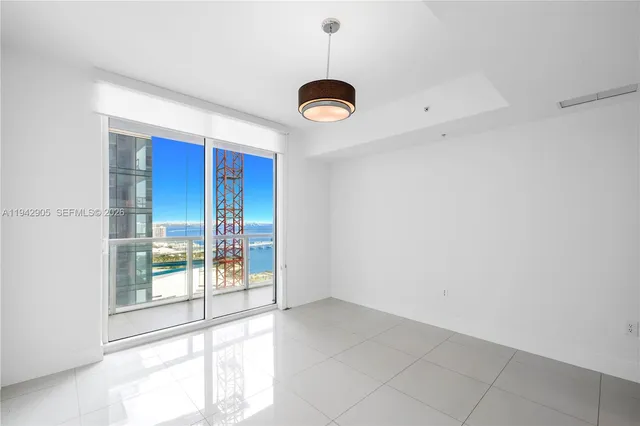a view of a livingroom with a chandelier