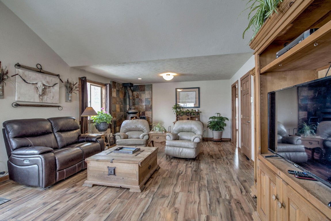 1462 Sheep Ridge Road Fairplay, CO 80440 - Photo 12 of 48 a living room with furniture and wooden floor