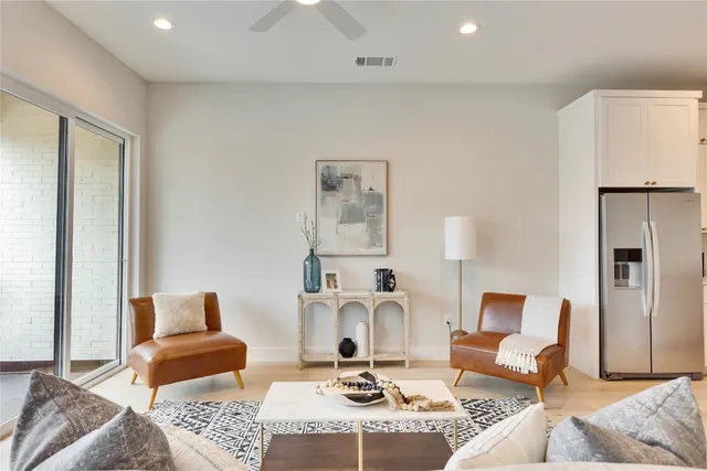 a living room with furniture and a couch