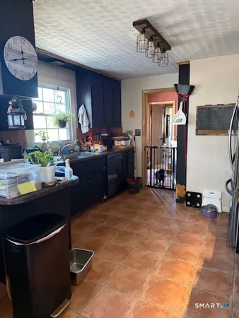a kitchen with lots of counter top space