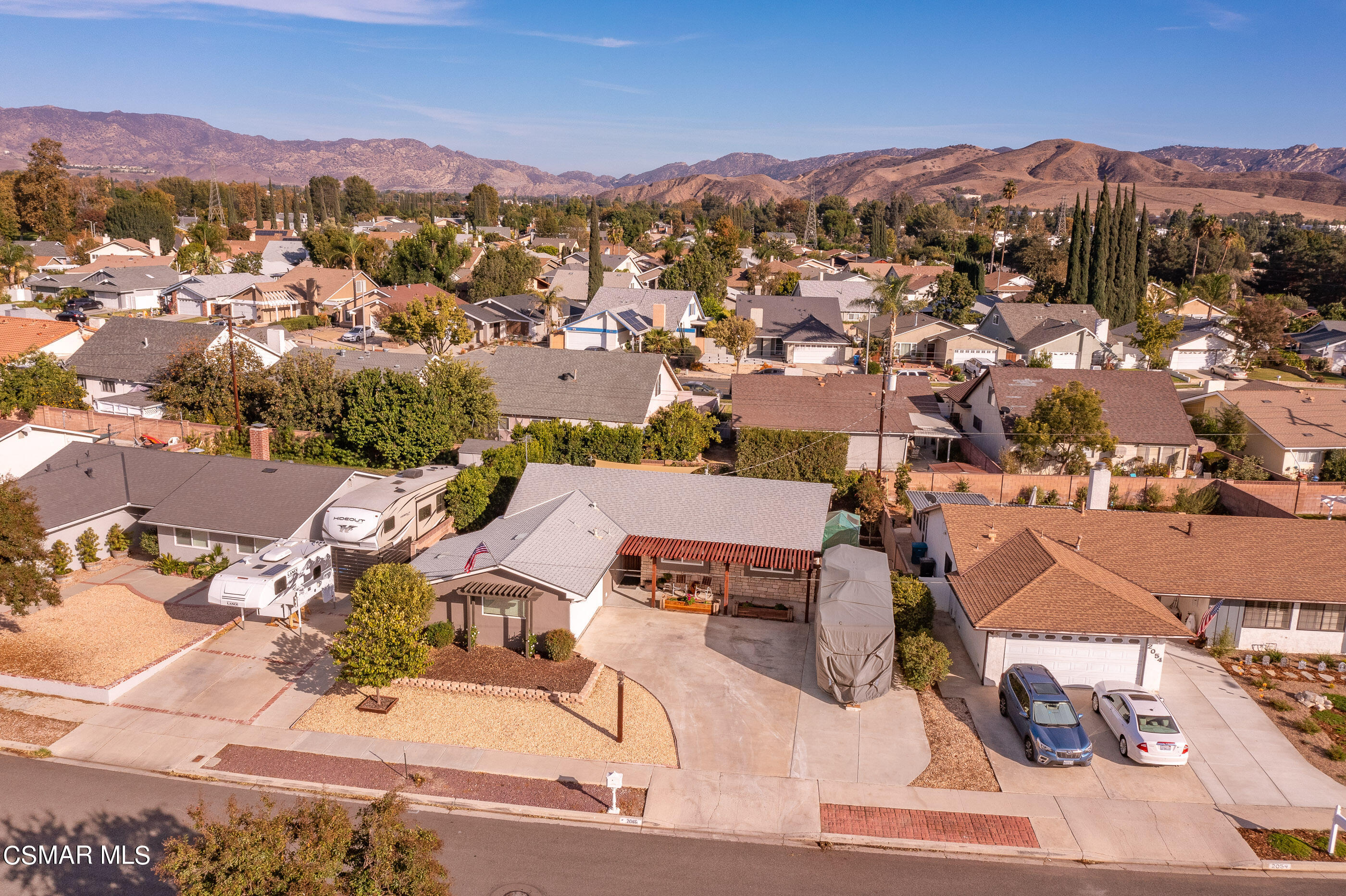 2066 Hurles Avenue Simi Valley, CA 93063 - Photo 43 of 50 an aerial view of a city with lots of residential buildings