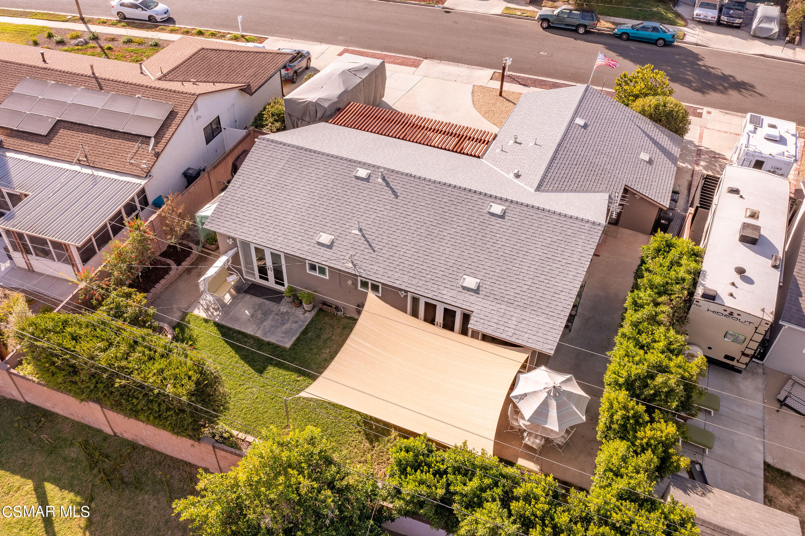 2066 Hurles Avenue Simi Valley, CA 93063 - Photo 45 of 50 an aerial view of a house with a yard and garden