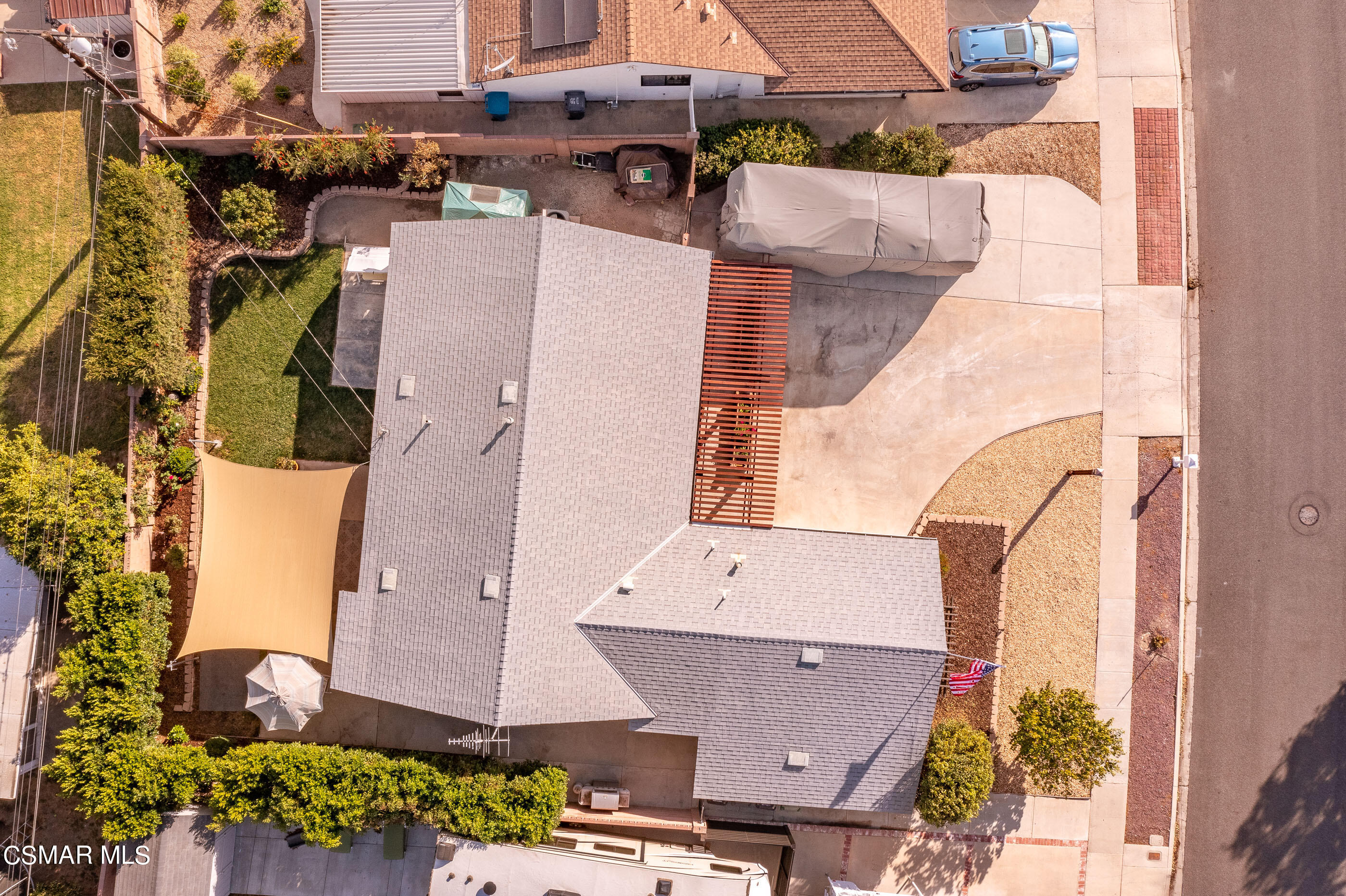 2066 Hurles Avenue Simi Valley, CA 93063 - Photo 47 of 50 an aerial view of a house with a swimming pool