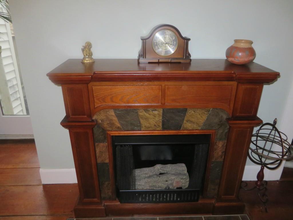 Living Room Fireplace matches the...