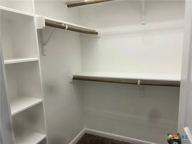 a close view of closet