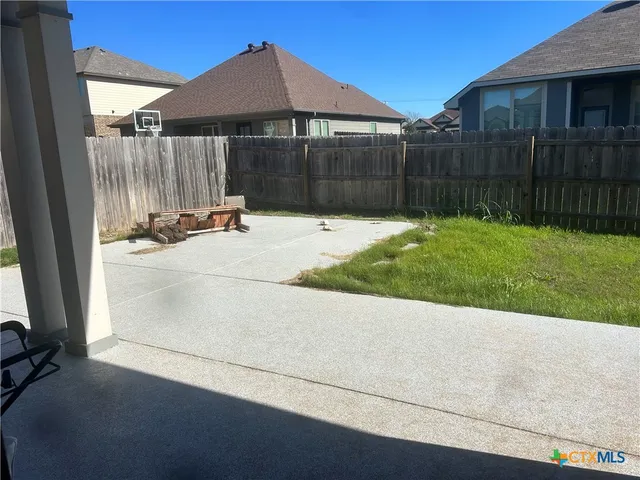 a backyard of a house