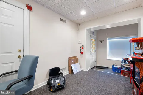 a view of a room with baby toys