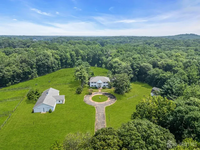 a view of a garden with lawn chairs
