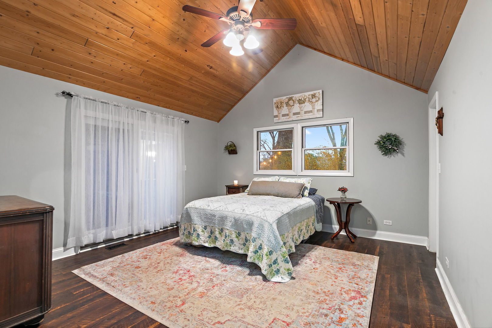 S031 Pearl Road West Chicago, IL 60185 - Photo 10 of 39 a bedroom with a bed and a dresser with wooden floor