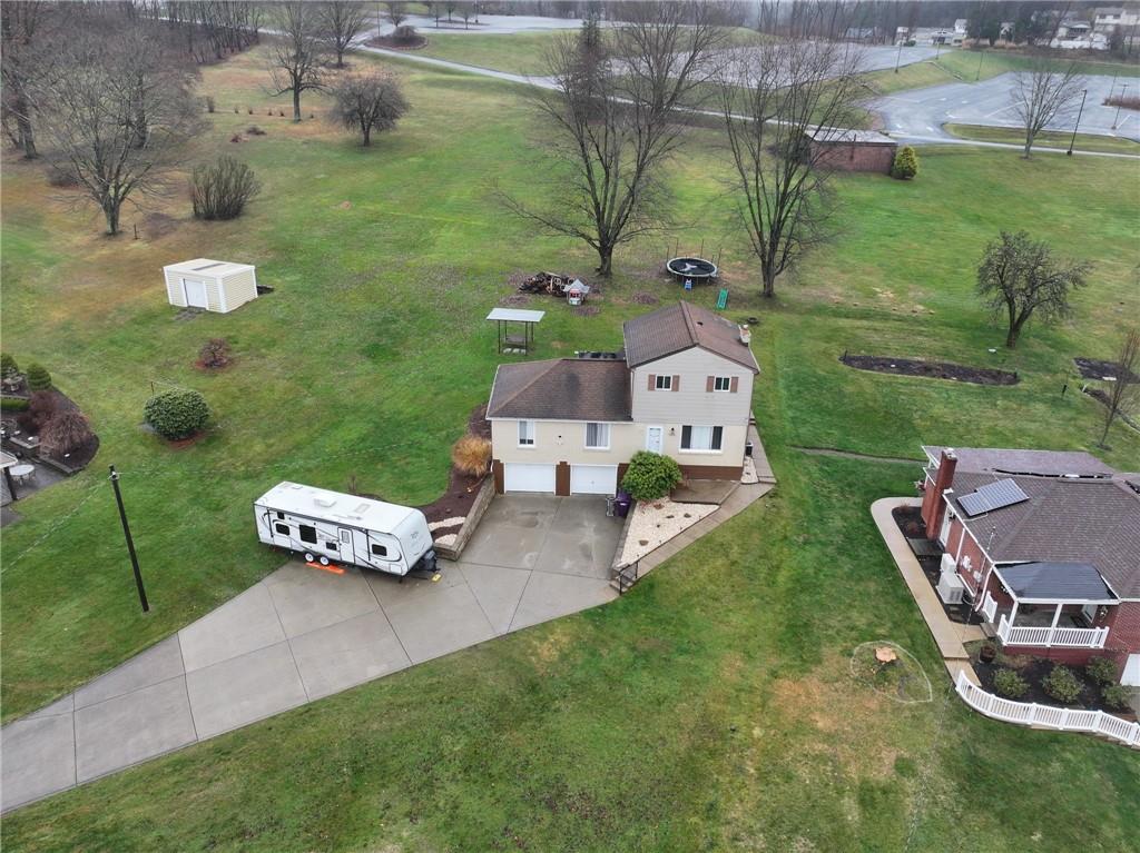 9424 Saltsburg Road Pittsburgh, PA 15239 - Photo 27 of 29 Aerial view showcasing the large driveway with ample parking and far off of the road
