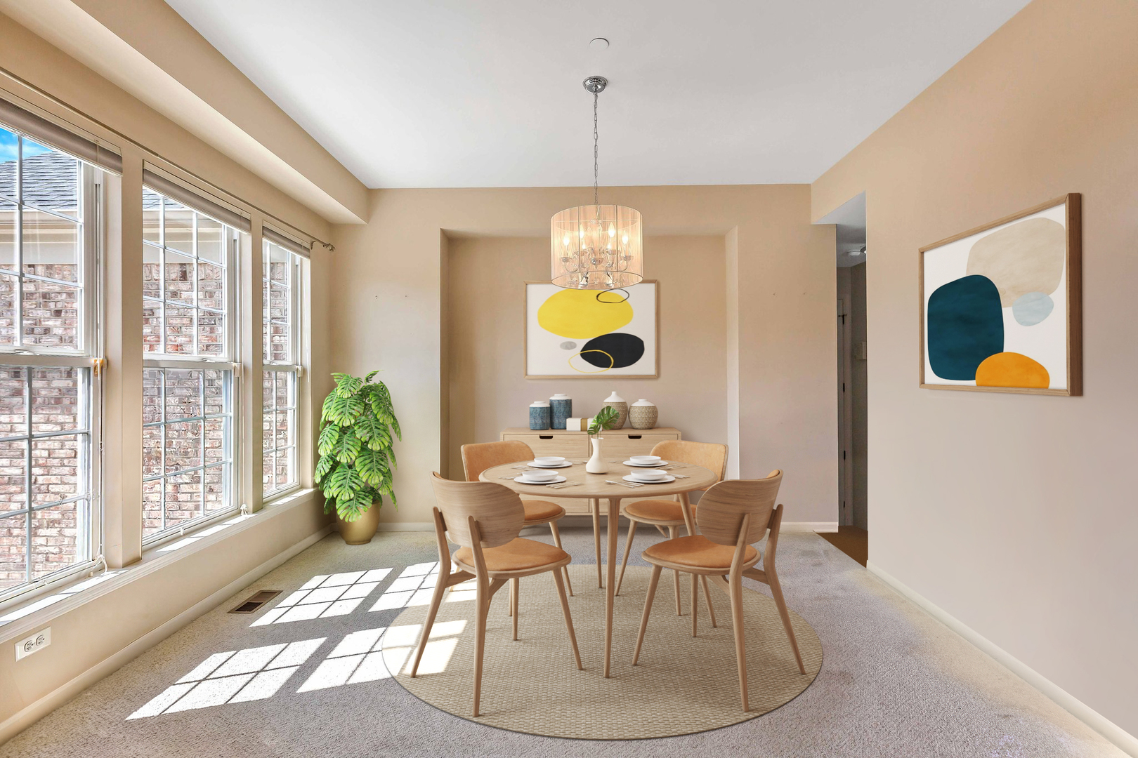 917 Blue Ridge Drive Streamwood, IL 60107 - Photo 3 of 46 a view of a dining room with furniture and chandelier