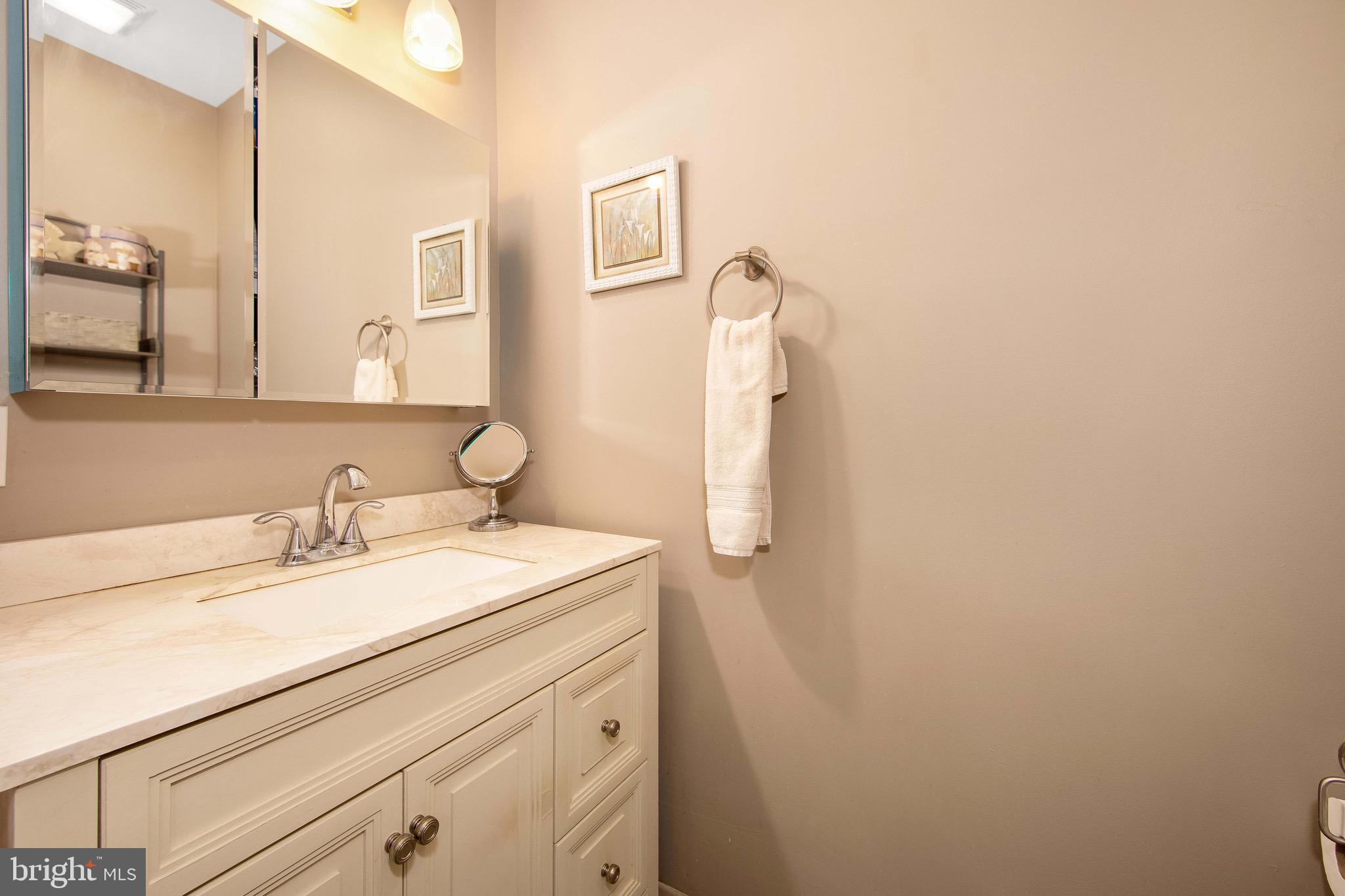 106 4 Mile Road Pemberton, NJ 08068 - Photo 16 of 42 a bathroom with a sink and a mirror