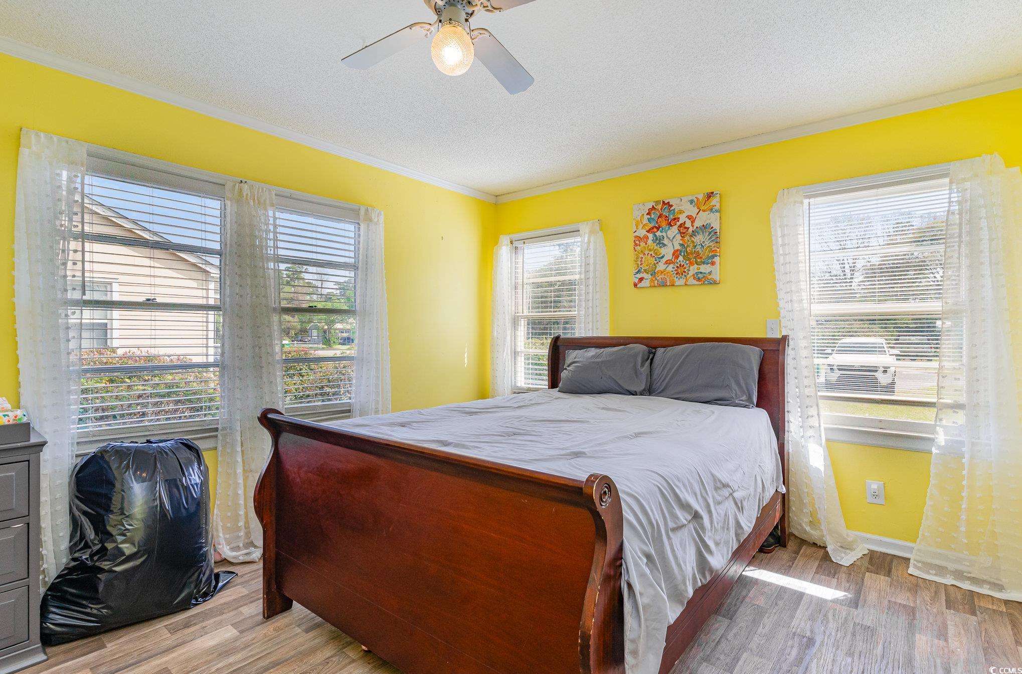 606 Britt Street Georgetown, SC 29440 - Photo 11 of 28 Bedroom with a textured ceiling, crown molding, ce