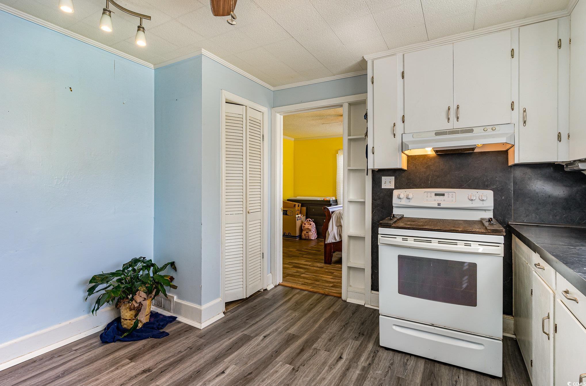 606 Britt Street Georgetown, SC 29440 - Photo 10 of 28 Kitchen featuring backsplash, under cabinet range