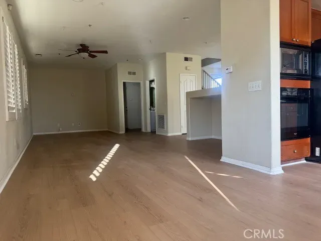 an empty room with a window