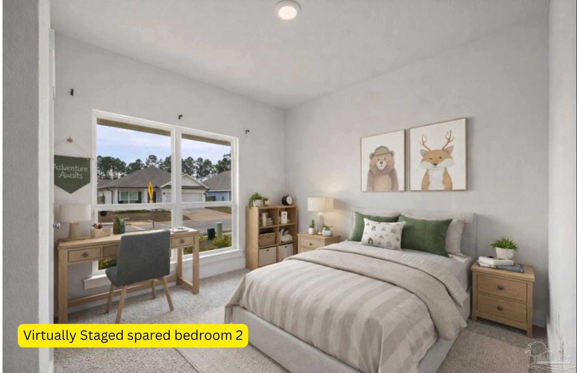 4074 Blaney Lane Pace, FL 32571 - Photo 24 of 59 a bedroom with a bed and a large window