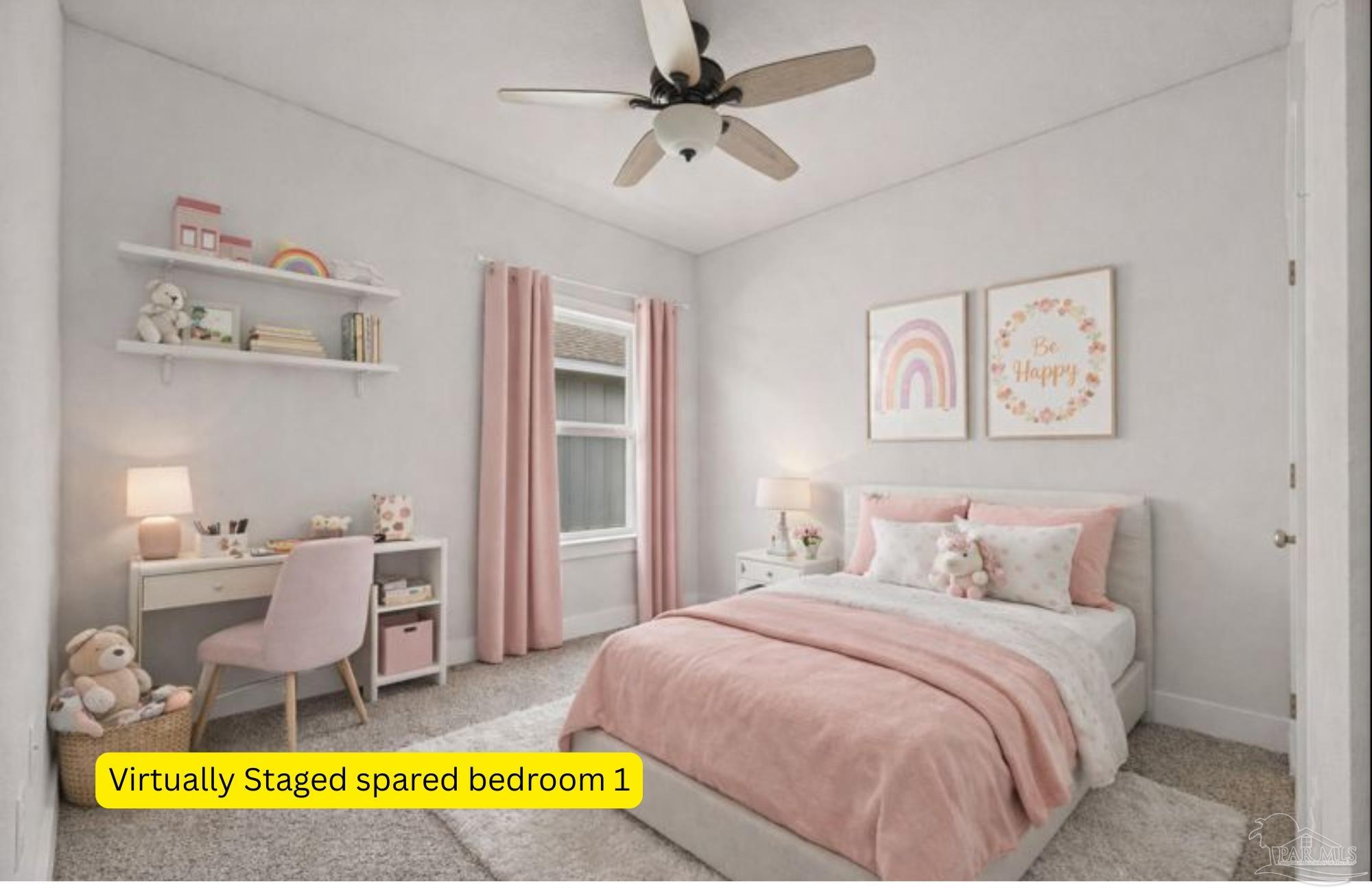 4074 Blaney Lane Pace, FL 32571 - Photo 29 of 59 a spacious bedroom with a bed and a table