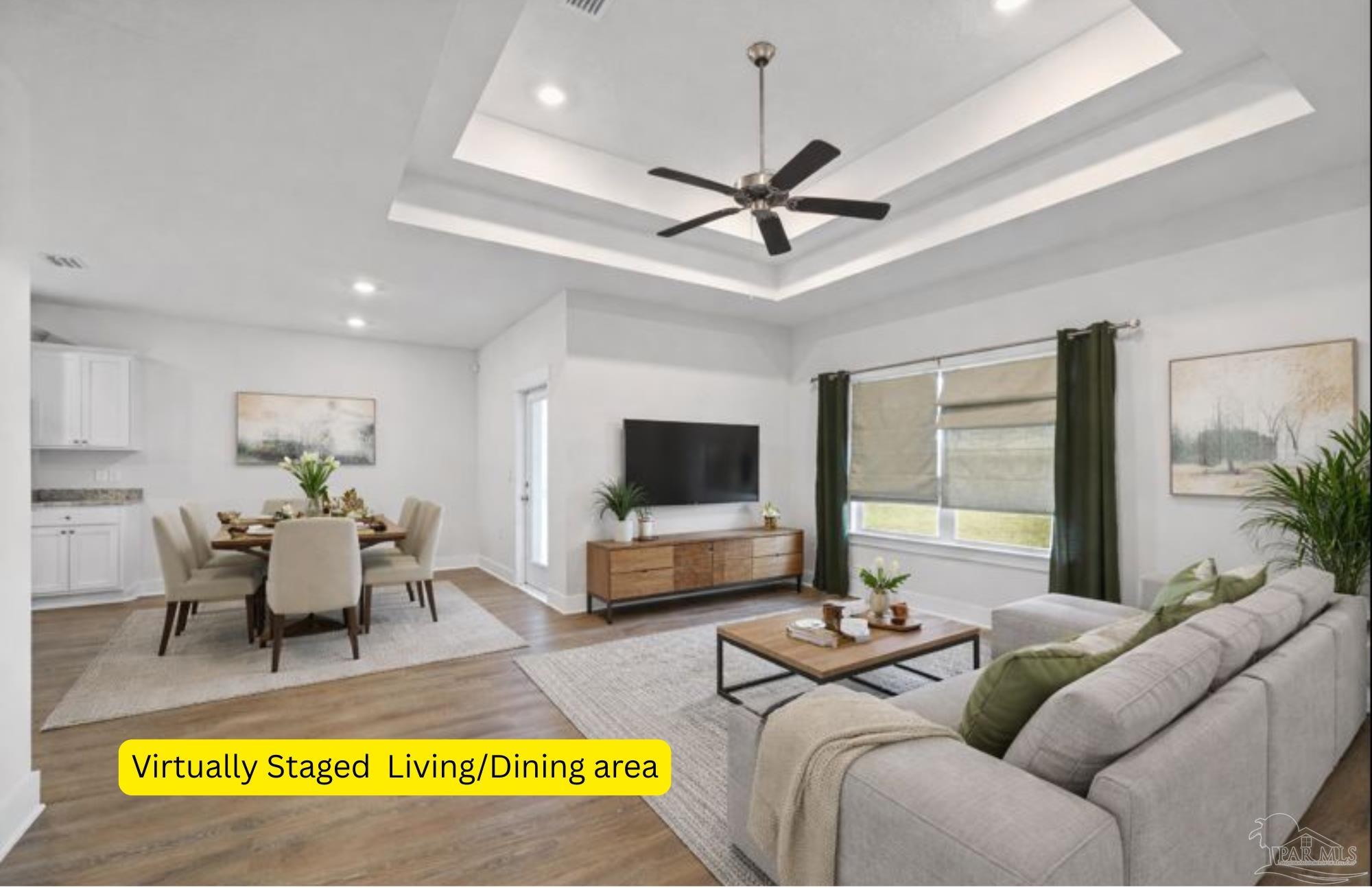 4074 Blaney Lane Pace, FL 32571 - Photo 49 of 59 a living room with furniture and a flat screen tv