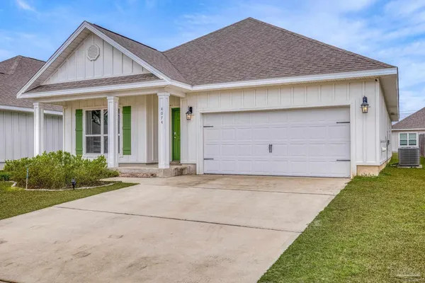 front view of a house with a outdoor space