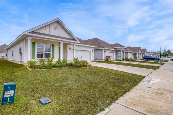 a view of a house with garden