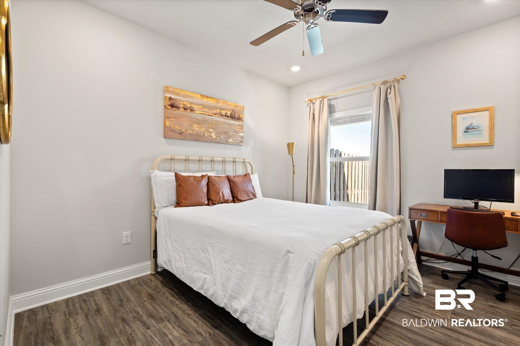 12899 Sanderling Loop Daphne, AL 36527 - Photo 24 of 28 Bedroom featuring ceiling fan and dark hardwood / wood-style floors