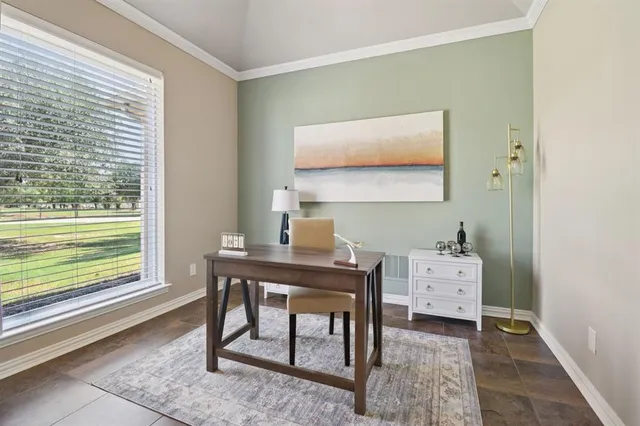 a room with furniture and window