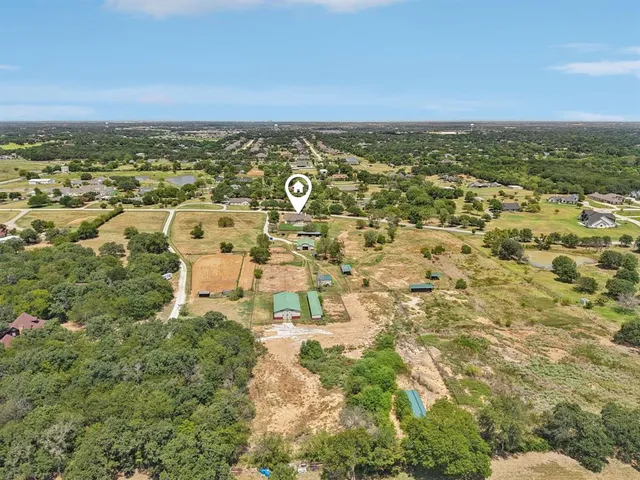 an aerial view of multiple house