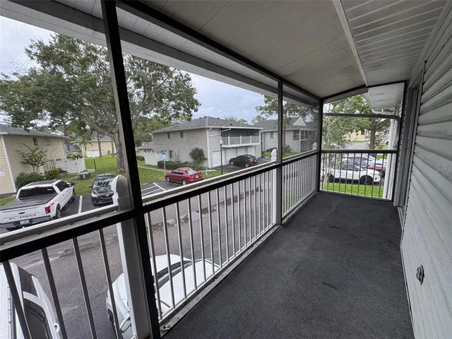 a view of city from a balcony
