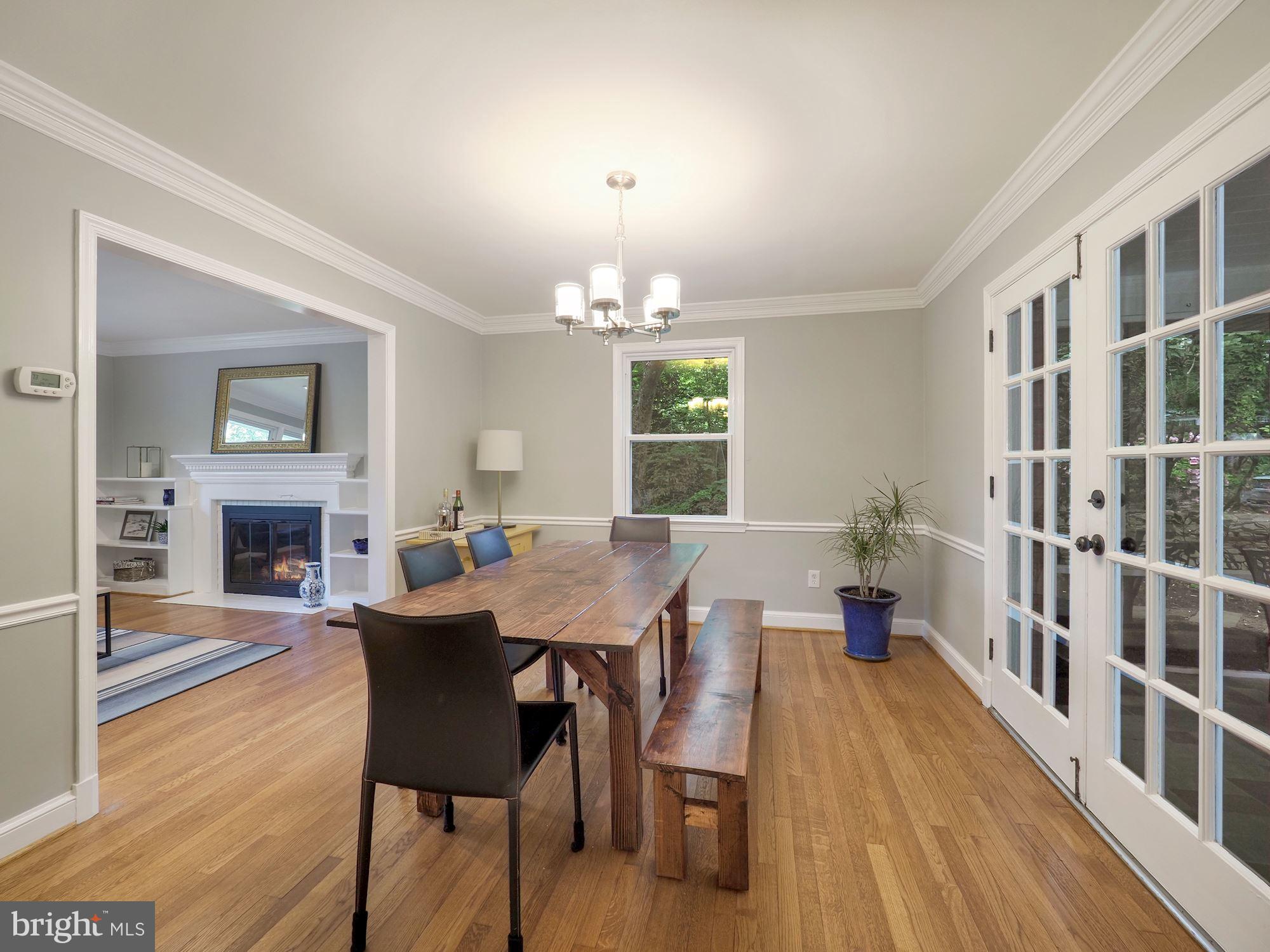 5601 Knollwood Road Bethesda, MD 20816 - Photo 6 of 27 Dining room has French doors to screen porch